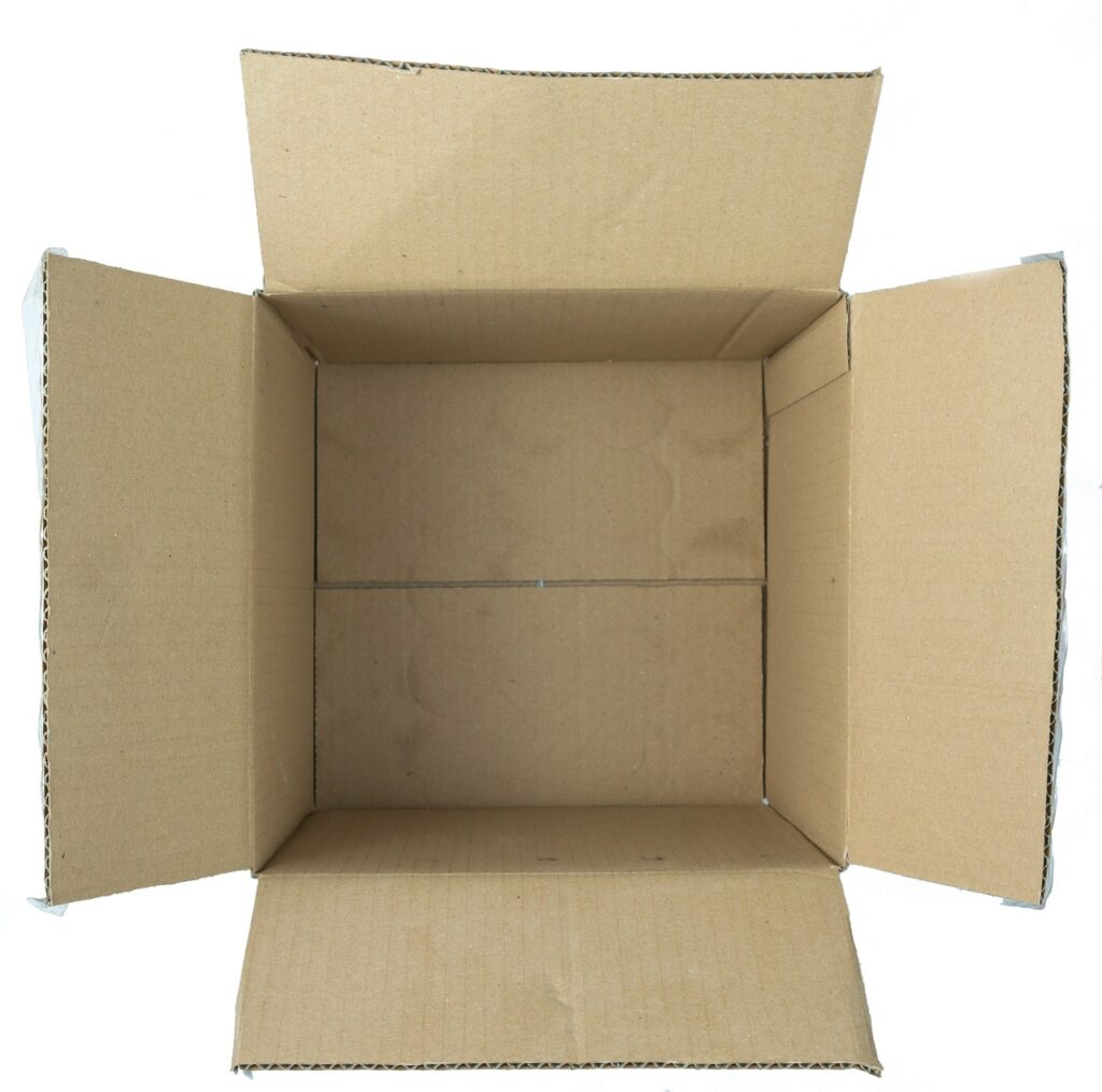 box, open, top